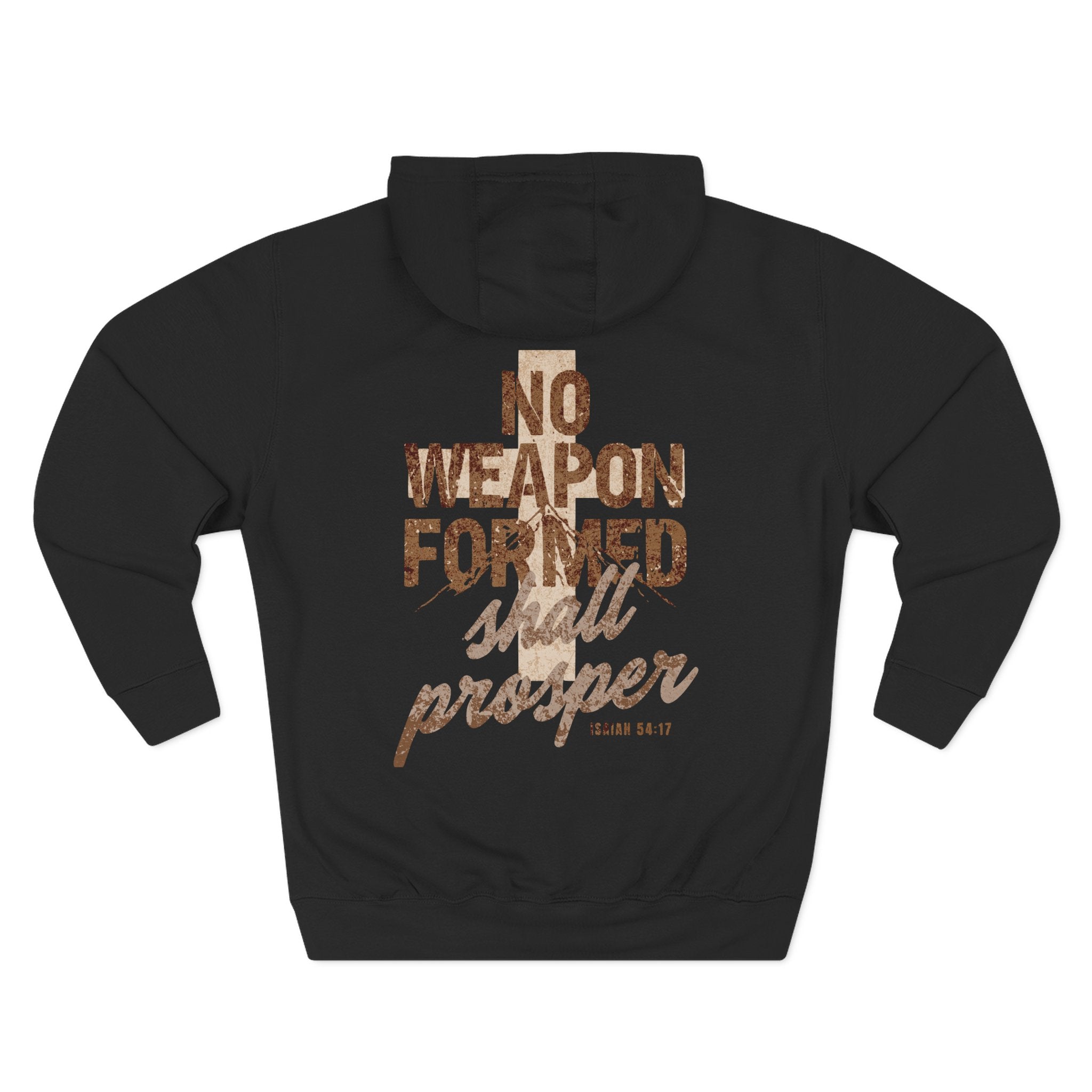 Isaiah 54:17 Hoodie — "No Weapon Formed Shall Prosper"
