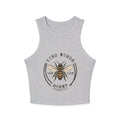 "Kind Words Are Like Honey" Women's Crop Racer Tank
