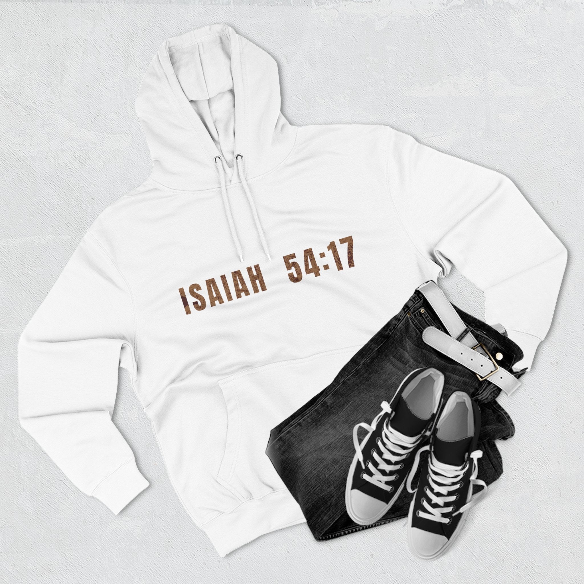 Isaiah 54:17 Hoodie — "No Weapon Formed Shall Prosper"