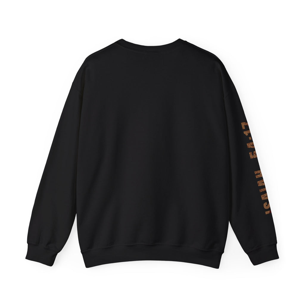 Crewneck Sweatshirt — "No Weapon Formed Shall Prosper" Christian Inspirational Pullover