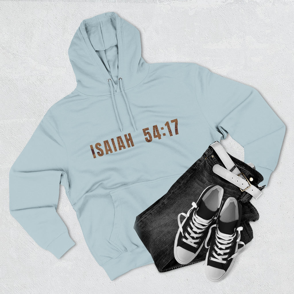 Isaiah 54:17 Hoodie — "No Weapon Formed Shall Prosper"