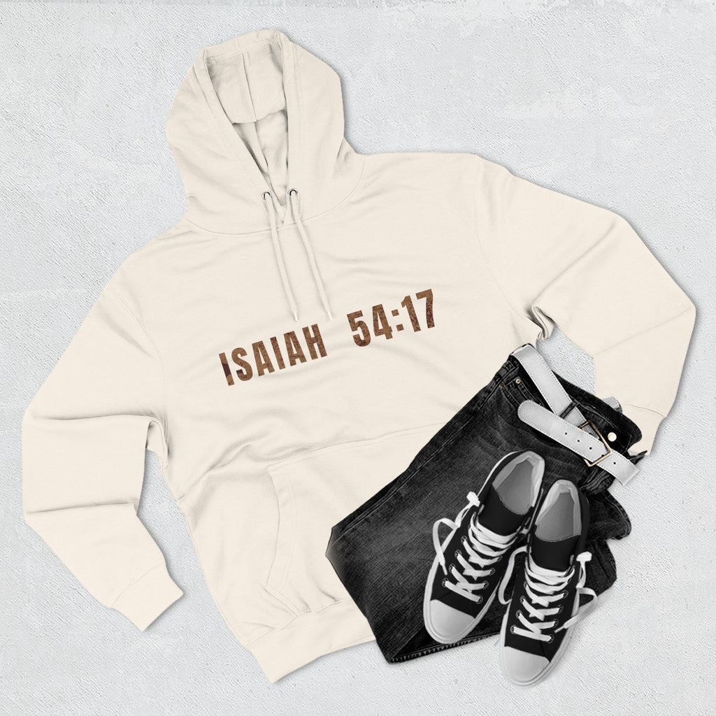Isaiah 54:17 Hoodie — "No Weapon Formed Shall Prosper"