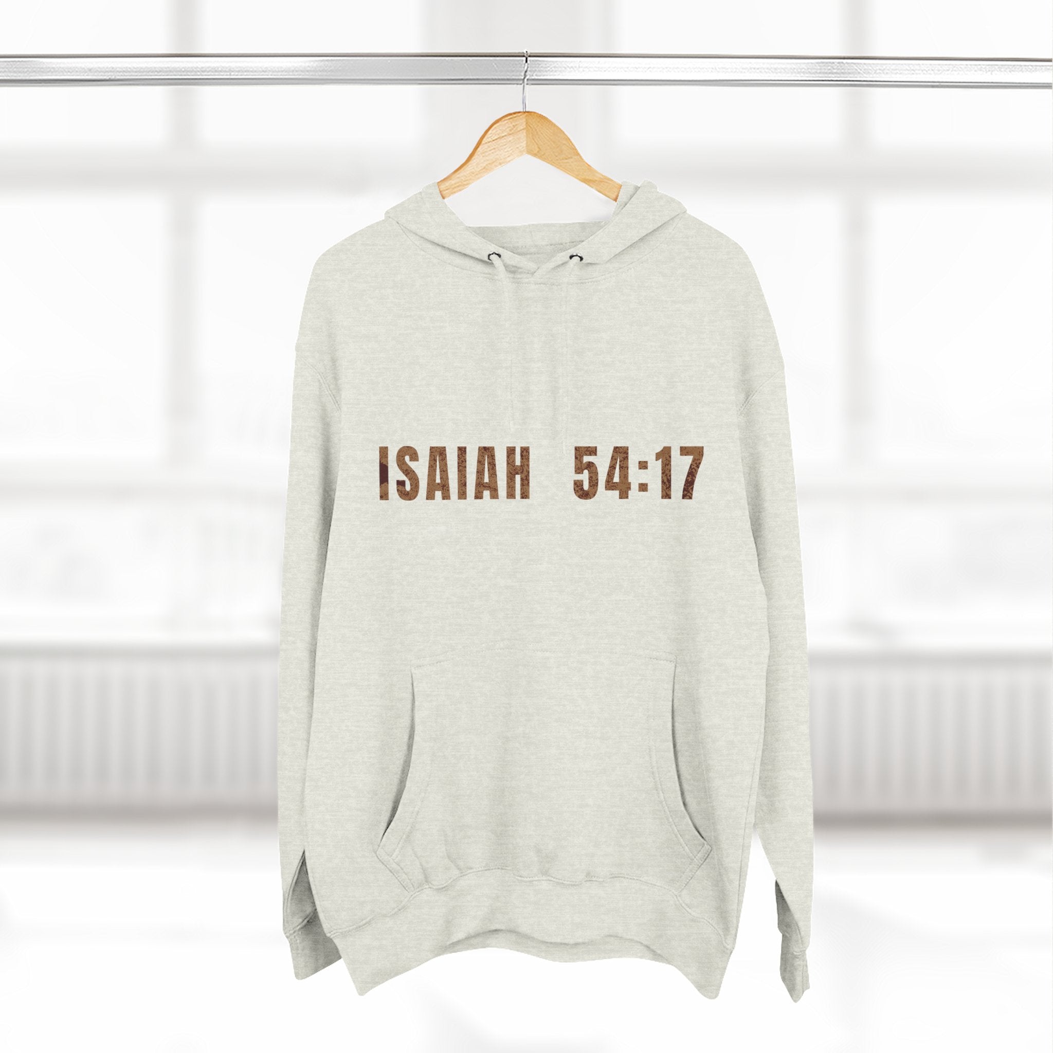 Isaiah 54:17 Hoodie — "No Weapon Formed Shall Prosper"