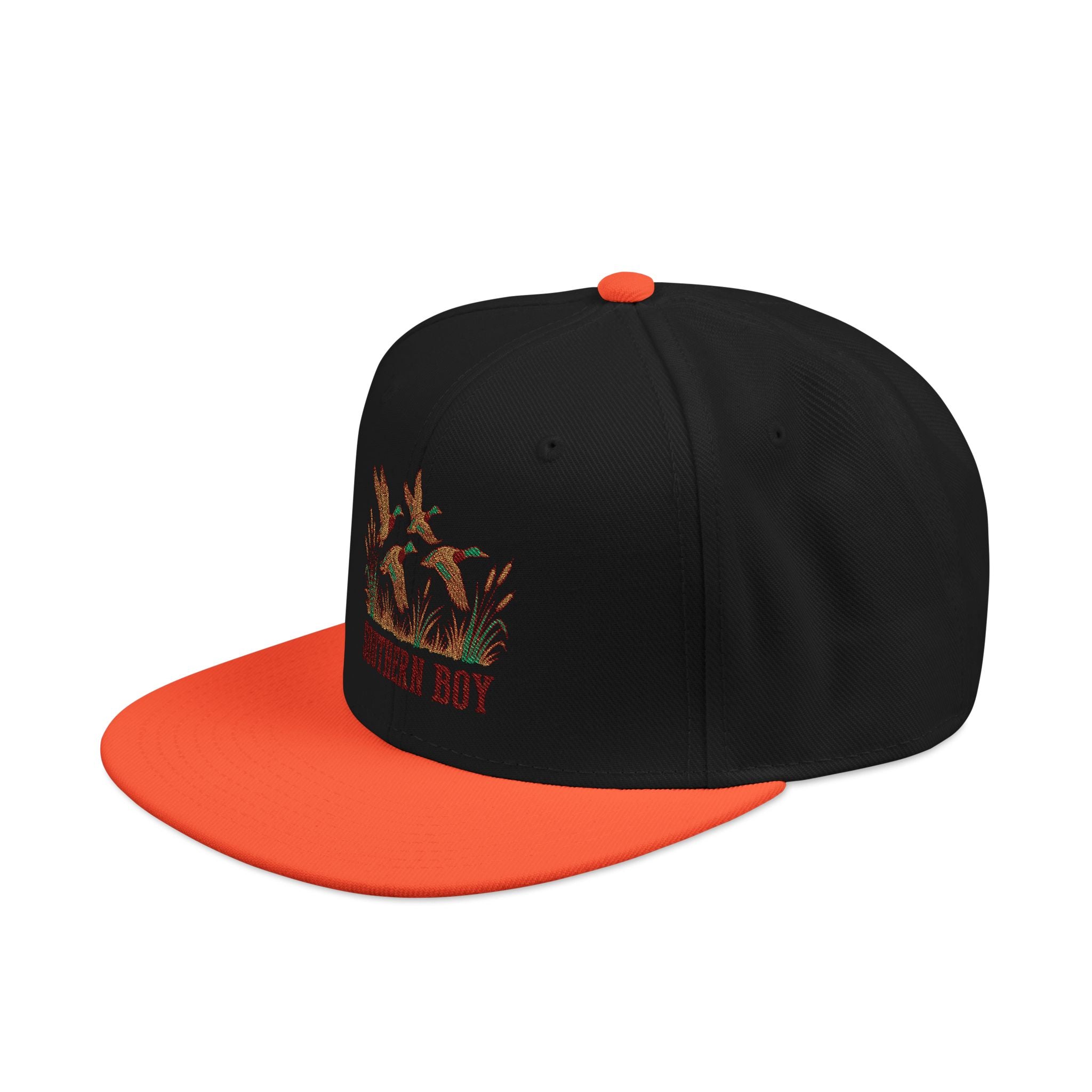 Embroidered Fiery Crown Snapback Hat — 'King of Joy' Streetwear Cap