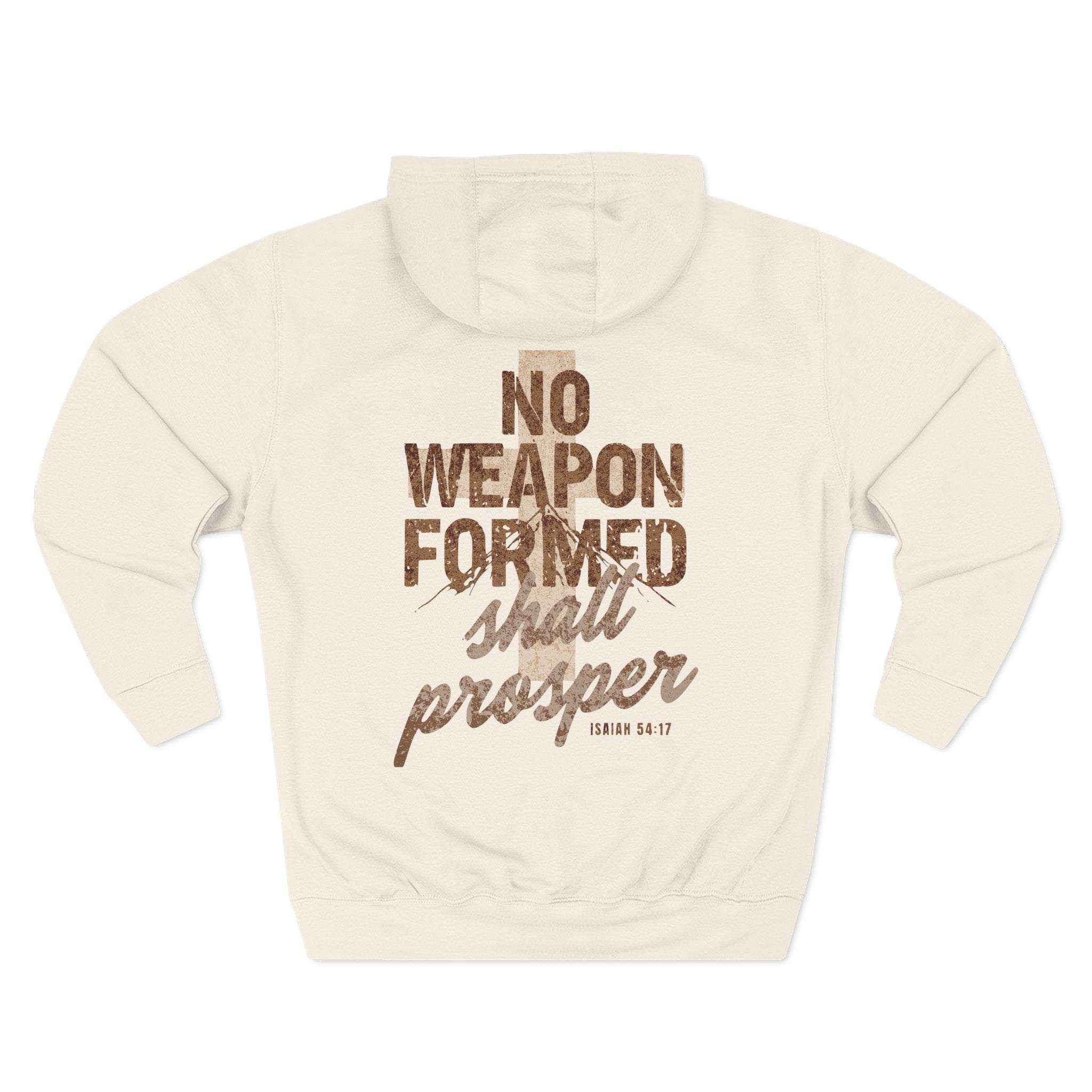 Isaiah 54:17 Hoodie — "No Weapon Formed Shall Prosper"