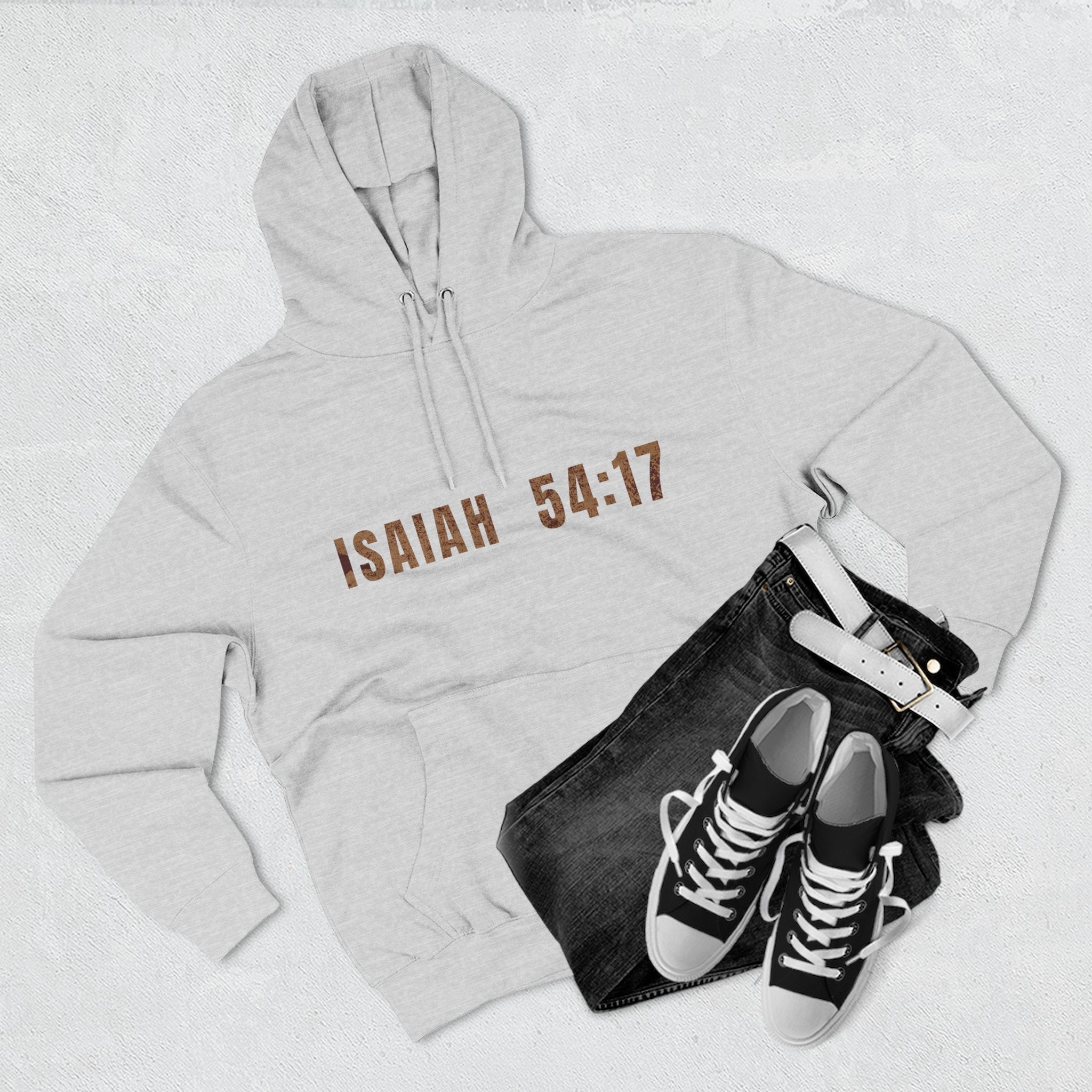 Isaiah 54:17 Hoodie — "No Weapon Formed Shall Prosper"