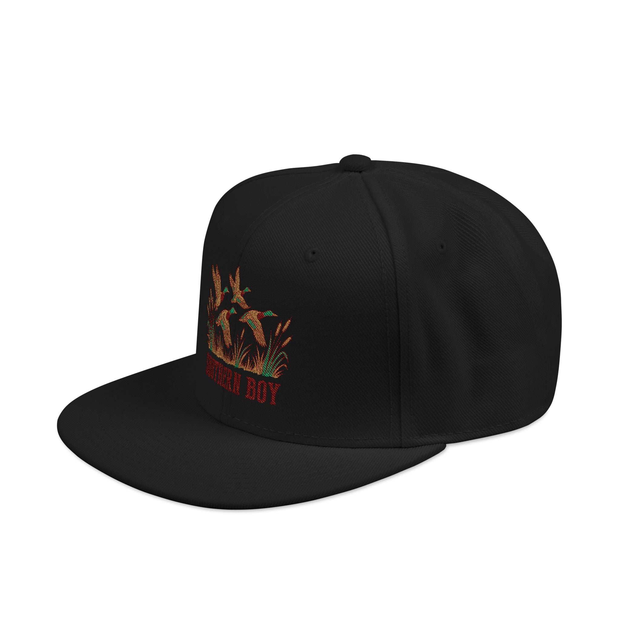 Embroidered Fiery Crown Snapback Hat — 'King of Joy' Streetwear Cap