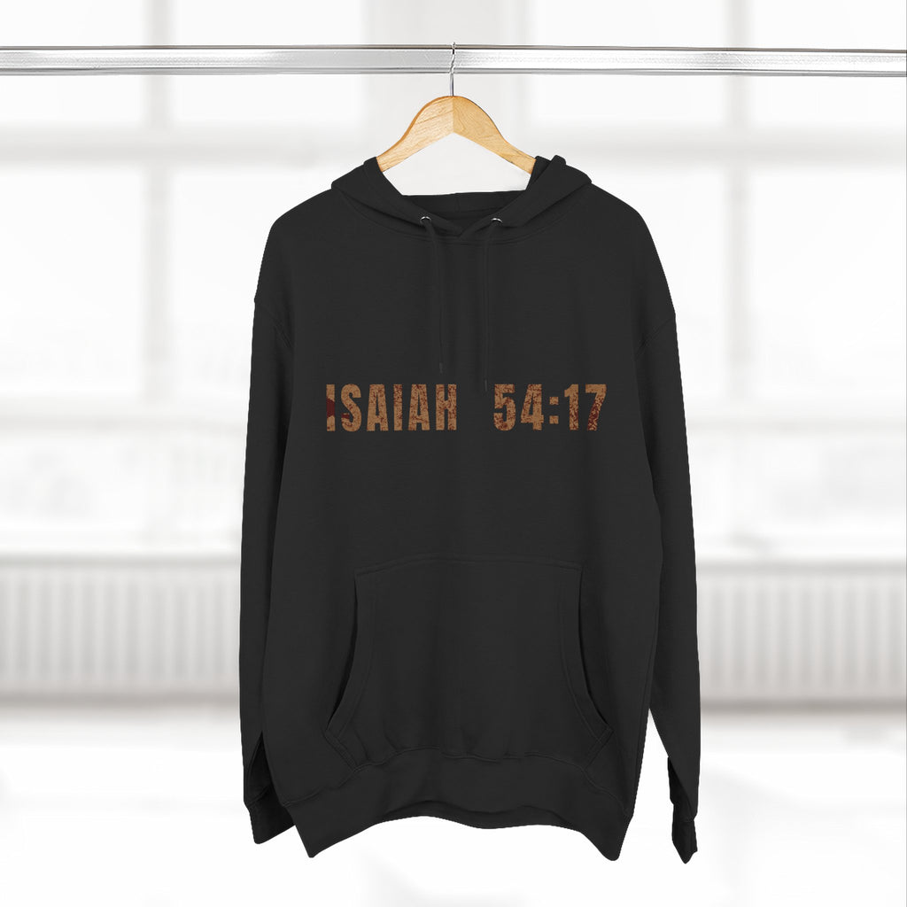 Isaiah 54:17 Hoodie — "No Weapon Formed Shall Prosper"