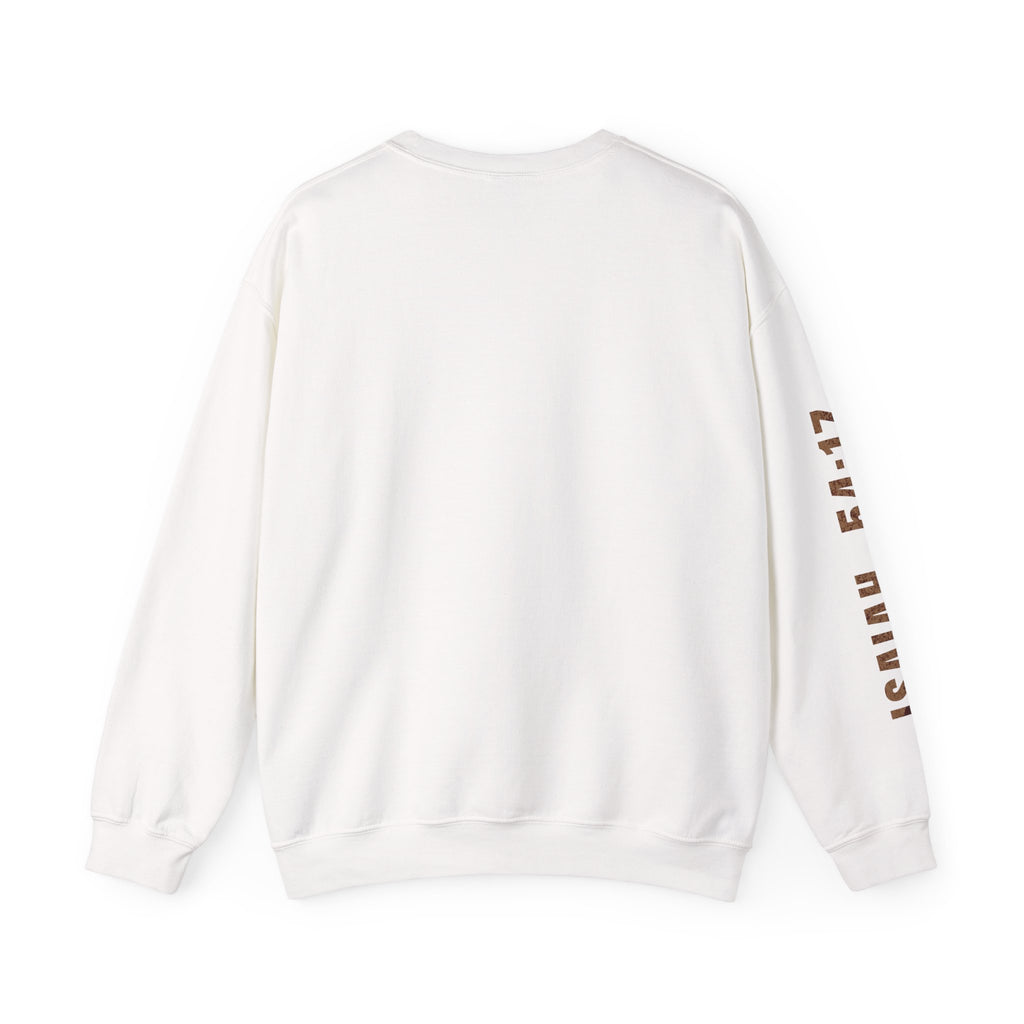 Crewneck Sweatshirt — "No Weapon Formed Shall Prosper" Christian Inspirational Pullover