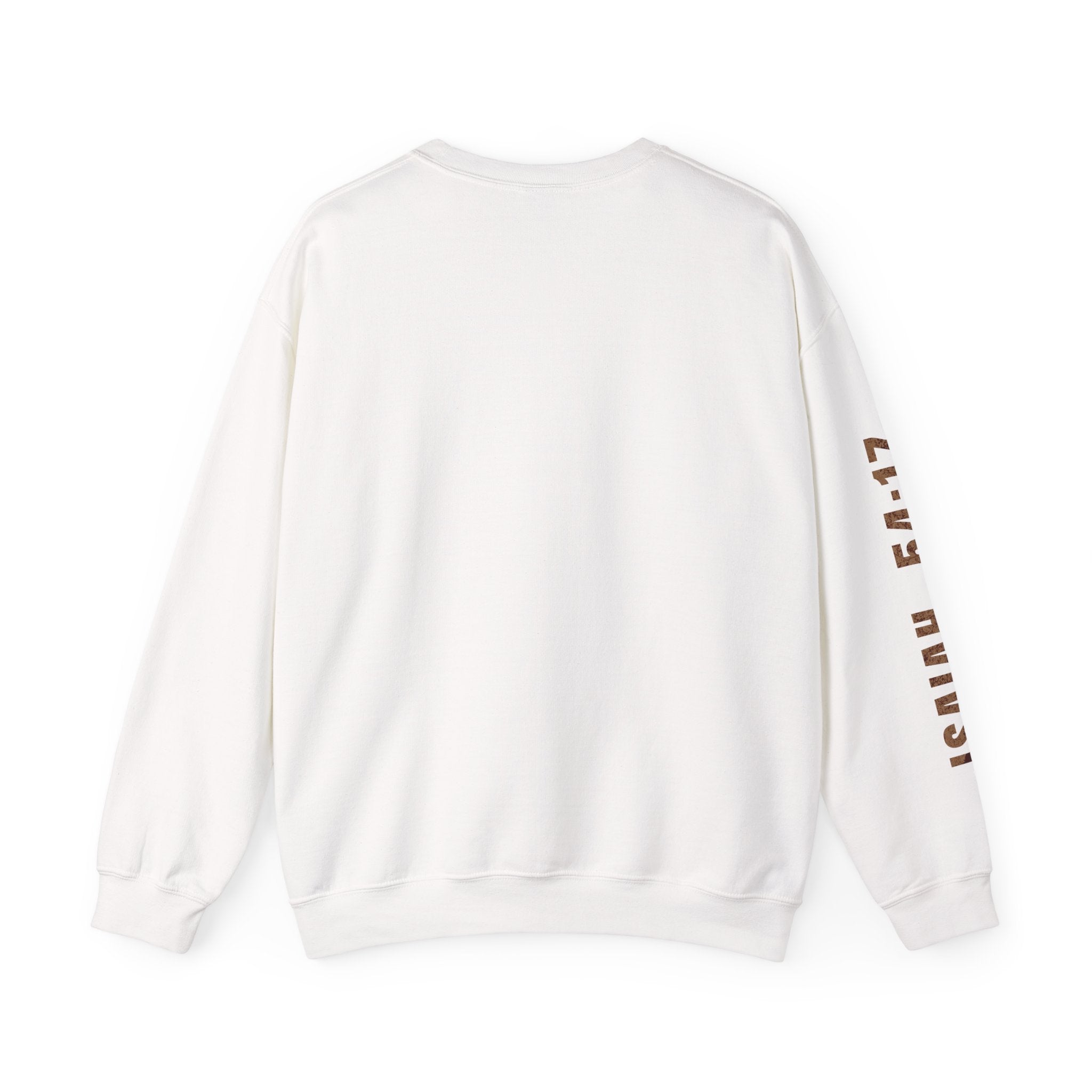 Crewneck Sweatshirt — "No Weapon Formed Shall Prosper" Christian Inspirational Pullover