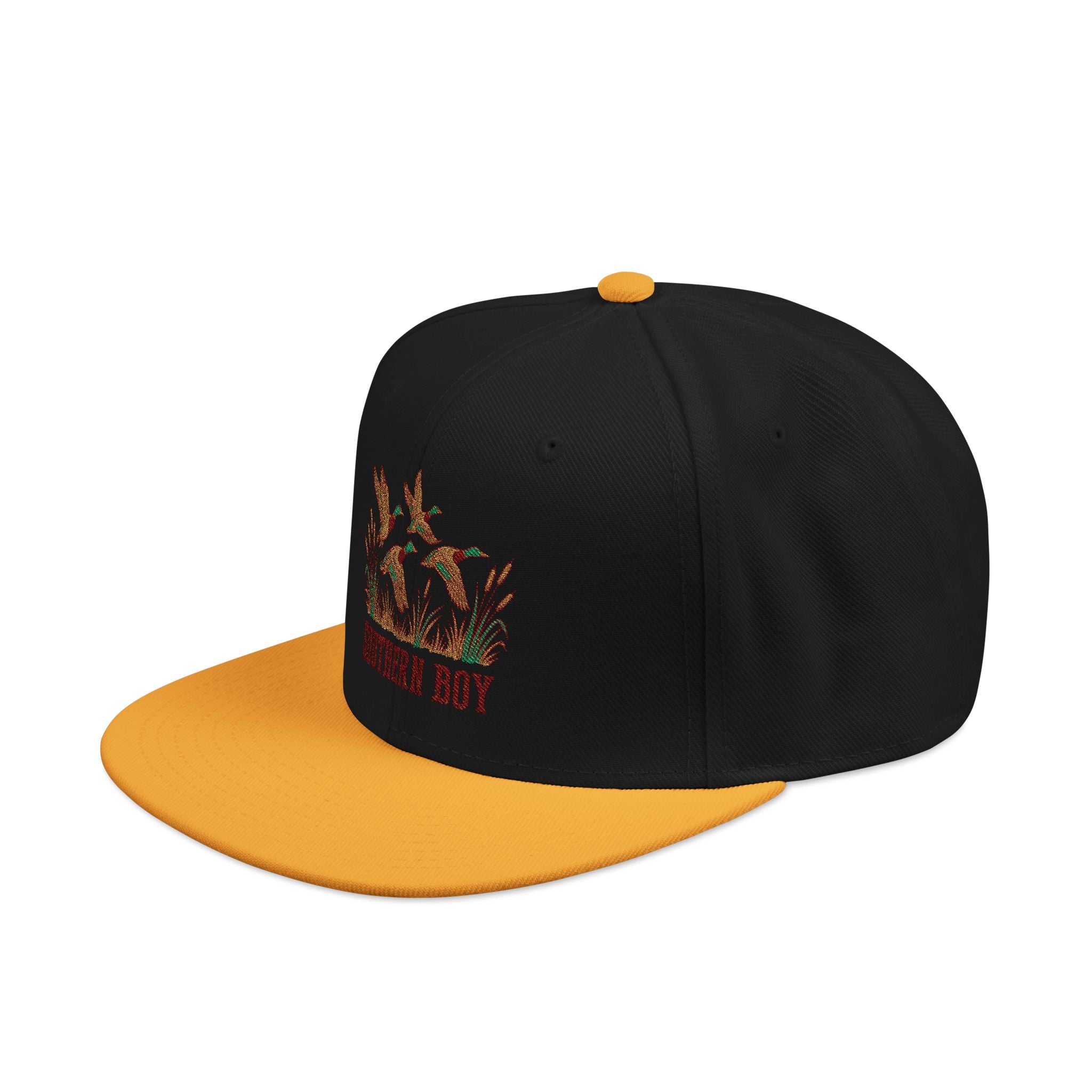 Embroidered Fiery Crown Snapback Hat — 'King of Joy' Streetwear Cap