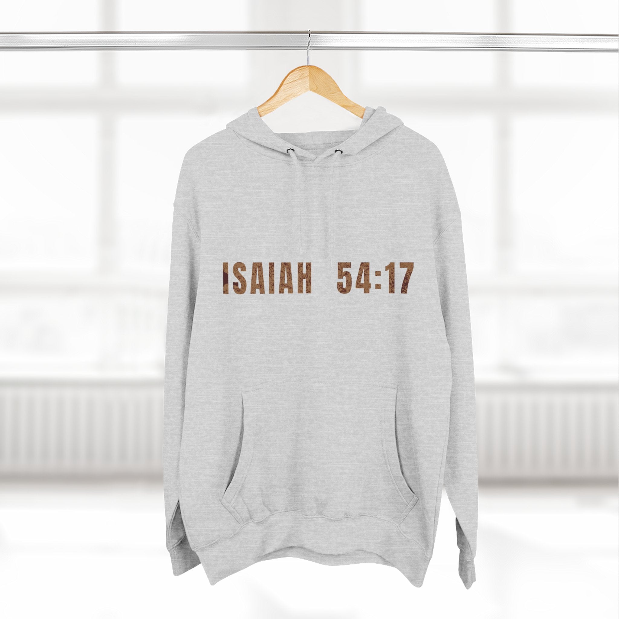 Isaiah 54:17 Hoodie — "No Weapon Formed Shall Prosper"