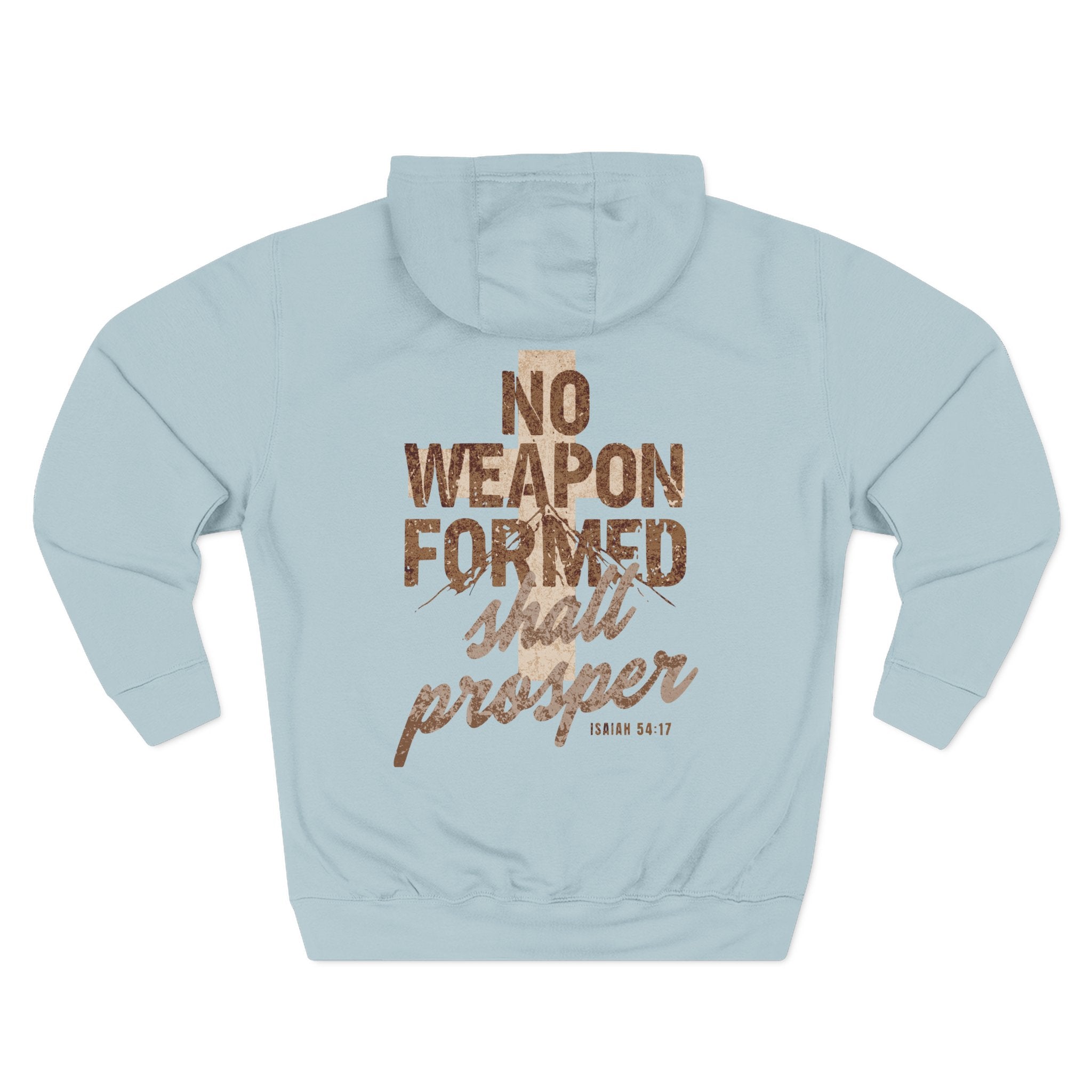 Isaiah 54:17 Hoodie — "No Weapon Formed Shall Prosper"