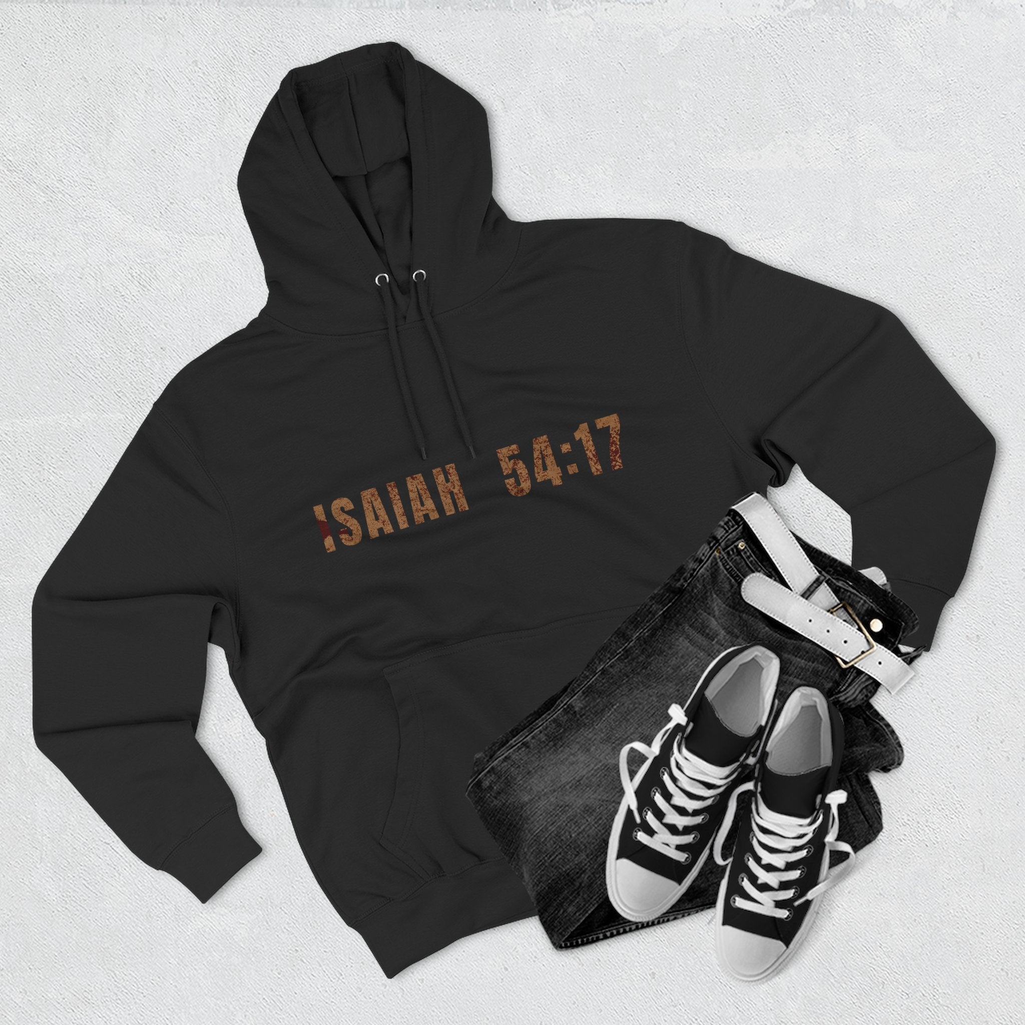 Isaiah 54:17 Hoodie — "No Weapon Formed Shall Prosper"