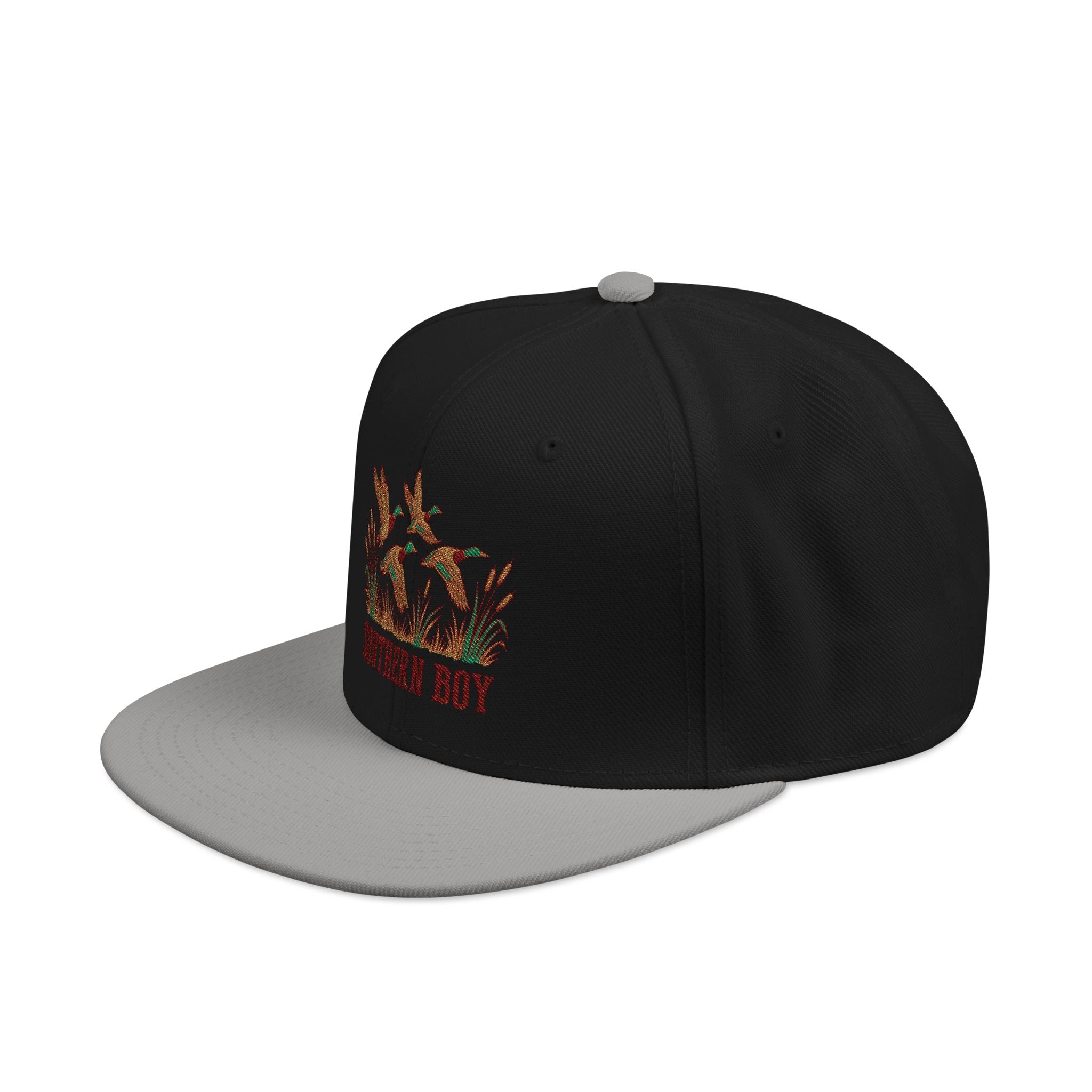 Embroidered Fiery Crown Snapback Hat — 'King of Joy' Streetwear Cap
