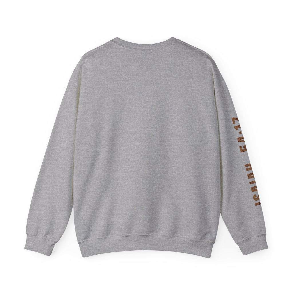 Crewneck Sweatshirt — "No Weapon Formed Shall Prosper" Christian Inspirational Pullover