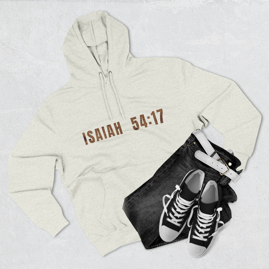 Isaiah 54:17 Hoodie — "No Weapon Formed Shall Prosper"
