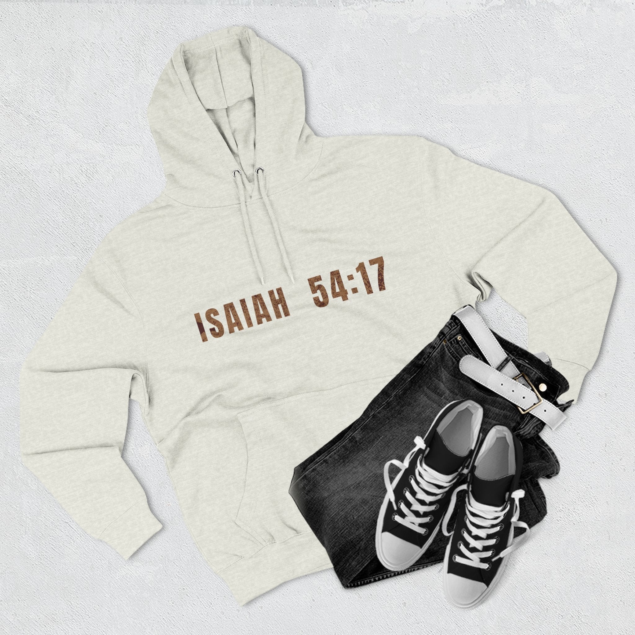 Isaiah 54:17 Hoodie — "No Weapon Formed Shall Prosper"